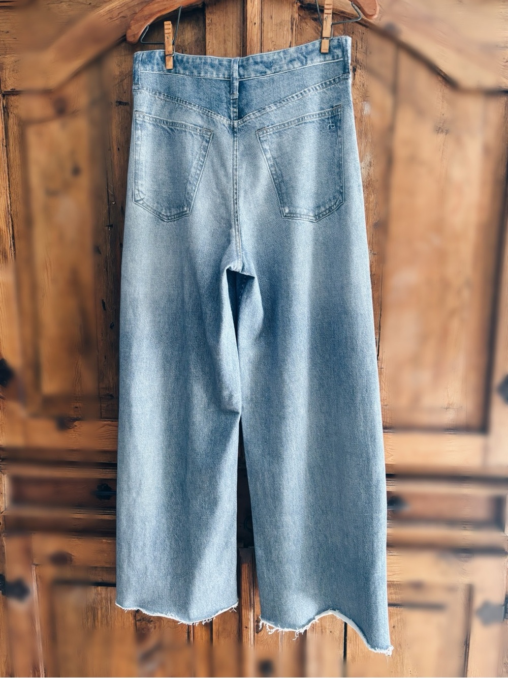 NWT Rag & Bone Miramar Terry Sofie Wide Pant (Size 27) Purposeful Raw Hem - Picture 7 of 16